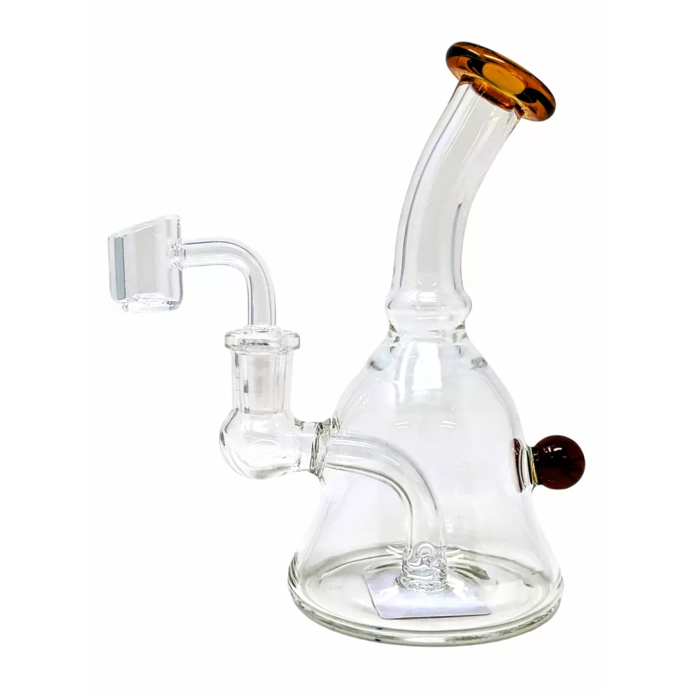 6.5" Assorted Mini Bell Bottom Marble Water Pipe Rig (Pack of 1) (MRJ21-F)