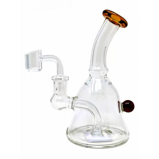 6.5" Assorted Mini Bell Bottom Marble Water Pipe Rig (Pack of 1) (MRJ21-F)