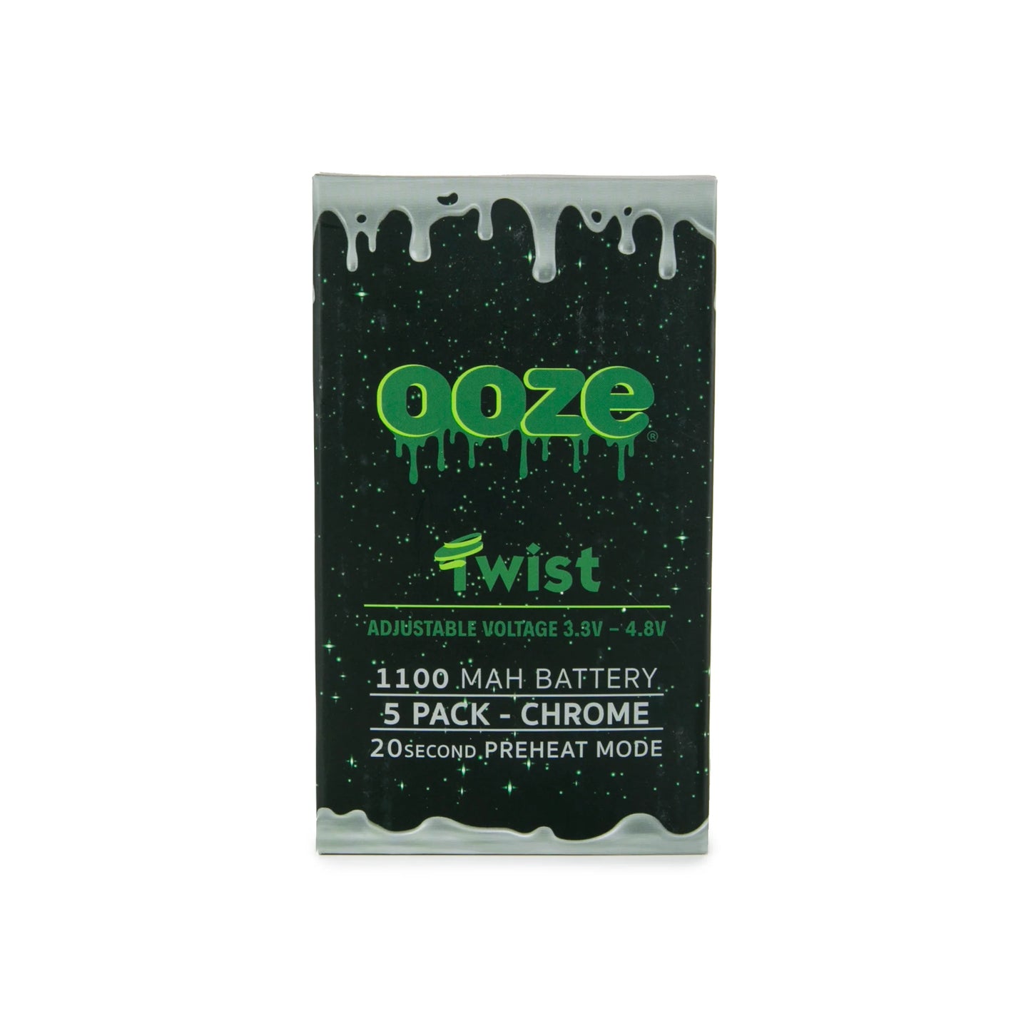 OOZE Twist Battery 1100mAh 5-Pack Chrome 1ct