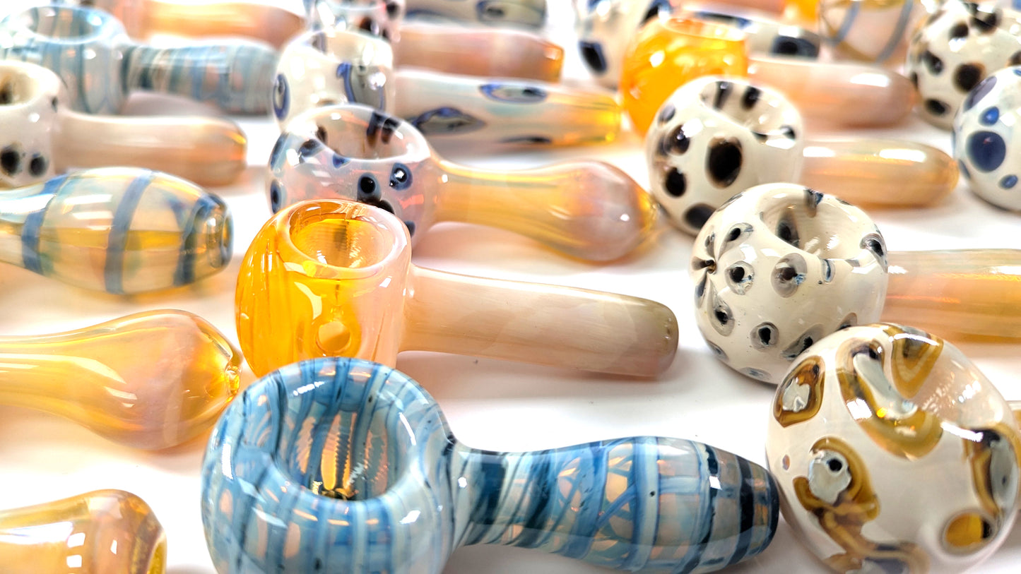 Hand Pipe Deal - AB07 - (Pack of 24) BUNDLE 2.75"/3" HIGH END MUSHROOM PRINTED PIPE