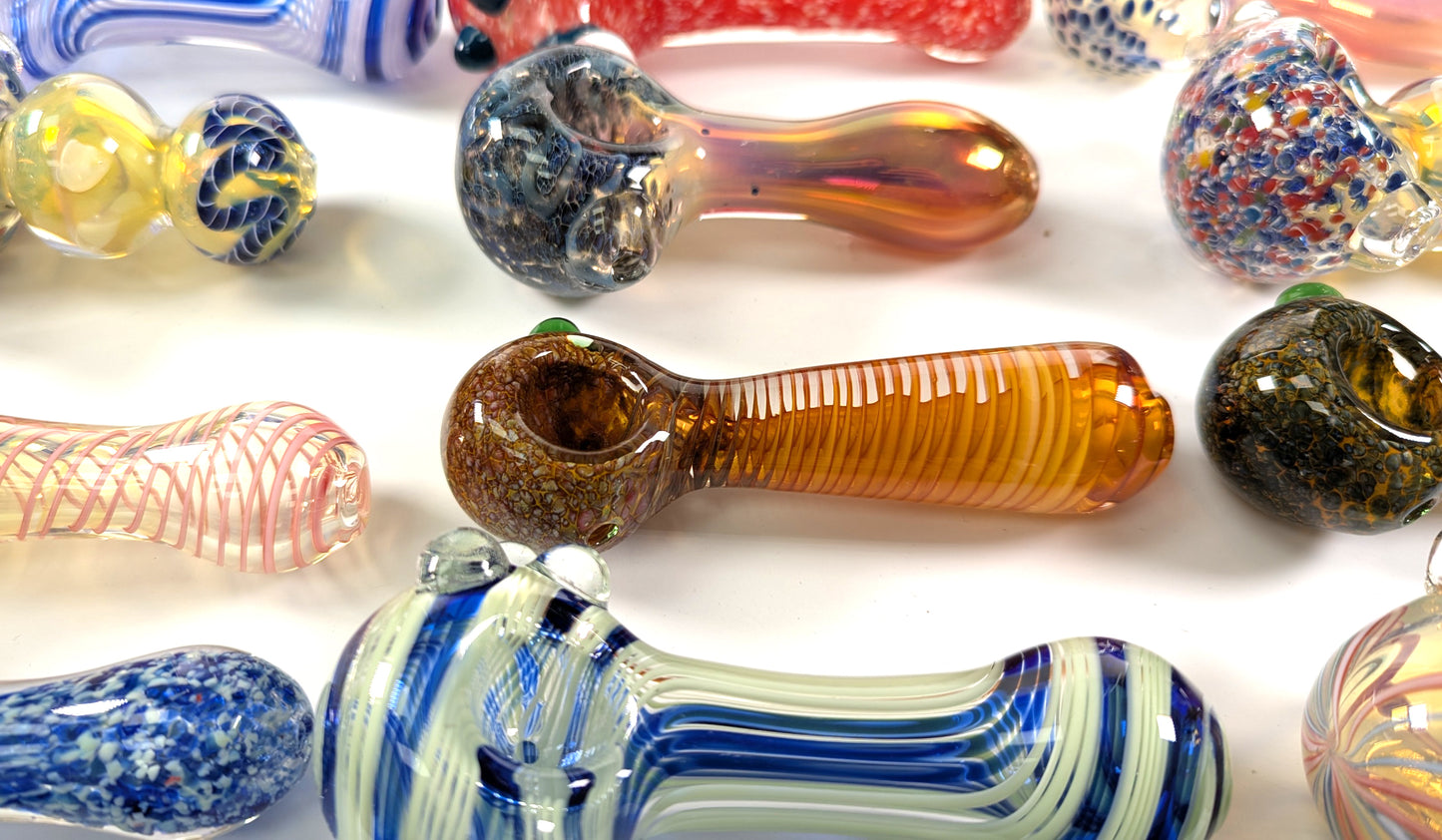 Hand Pipe Deal - AB13 - (Pack of 12) BUNDLE 4"-5" MULTICOLOR ART PIPE