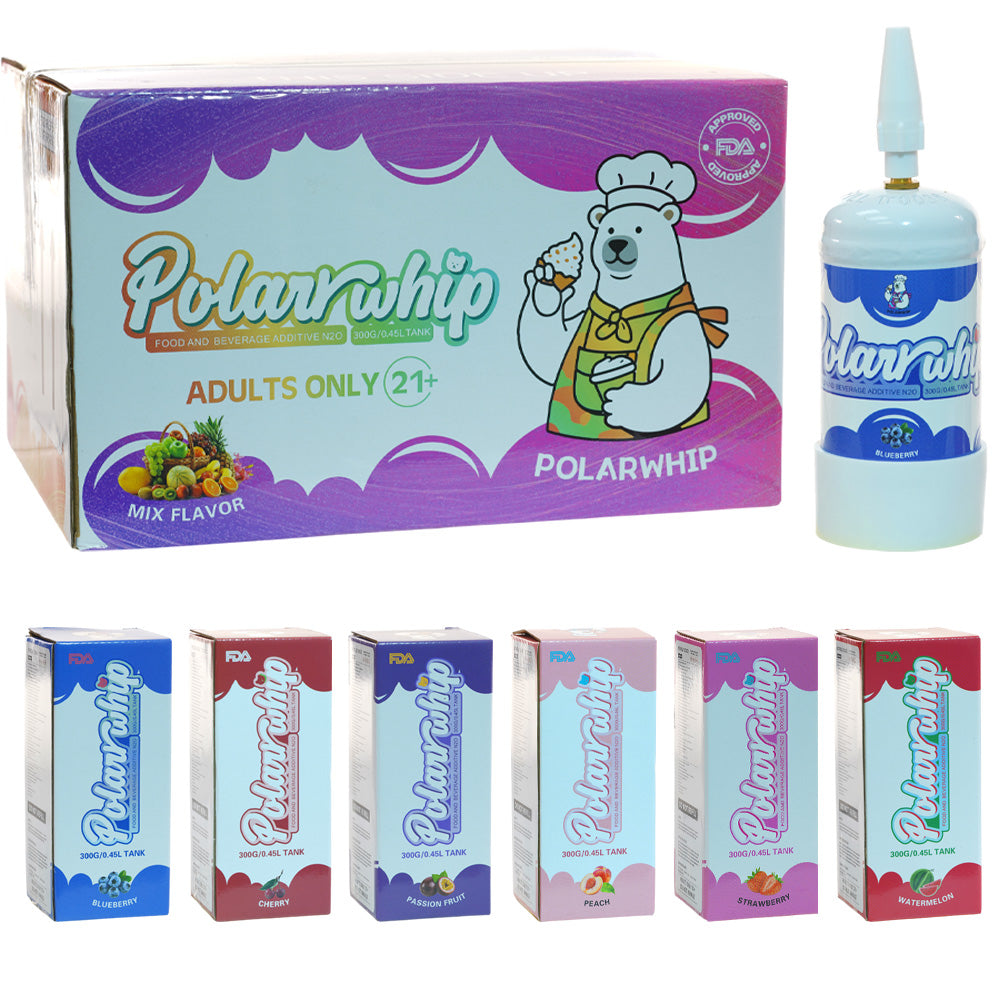 Polar Whip Chargers 0.45L 300 GR - Mix Flavor (12 packs per Box)