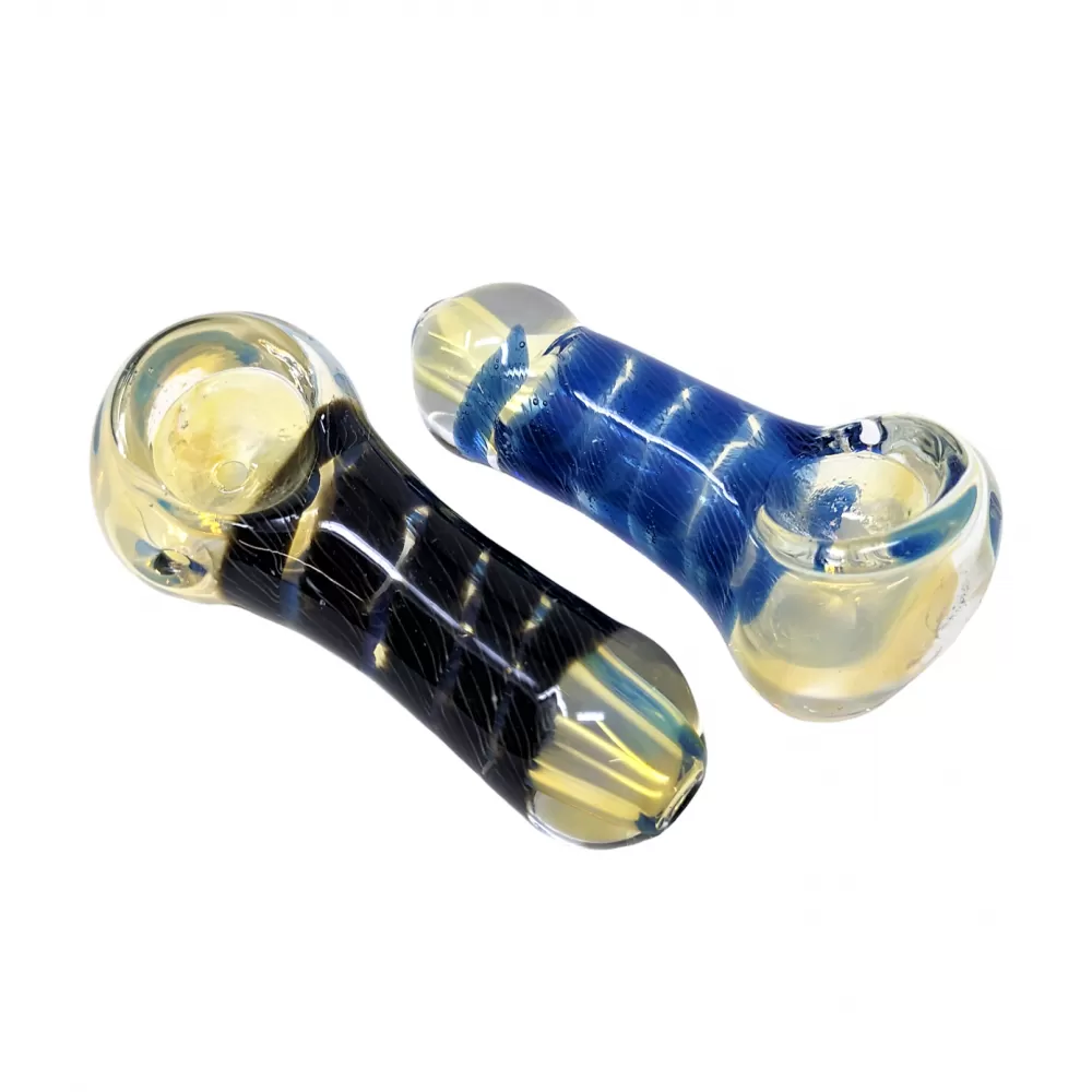2.5" Gold Fumed Heavy Body Art Hand Pipe (Pack of 2) (RJA53)