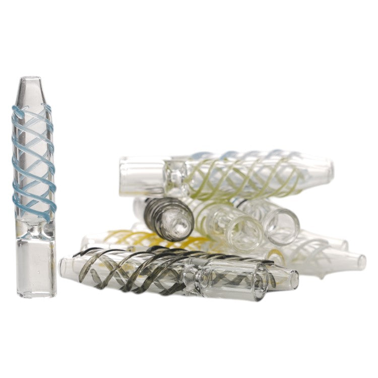2.5" Mini Spiral Art Clear Chillum Hand Pipe RKGS93