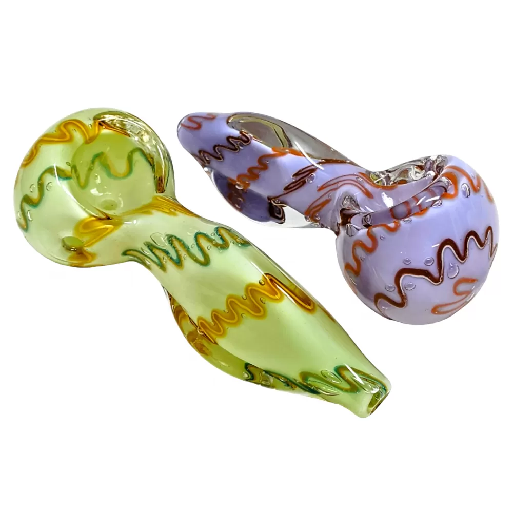 3" Slyme Frit Rod Art Work Hand Pipe (SDK661)