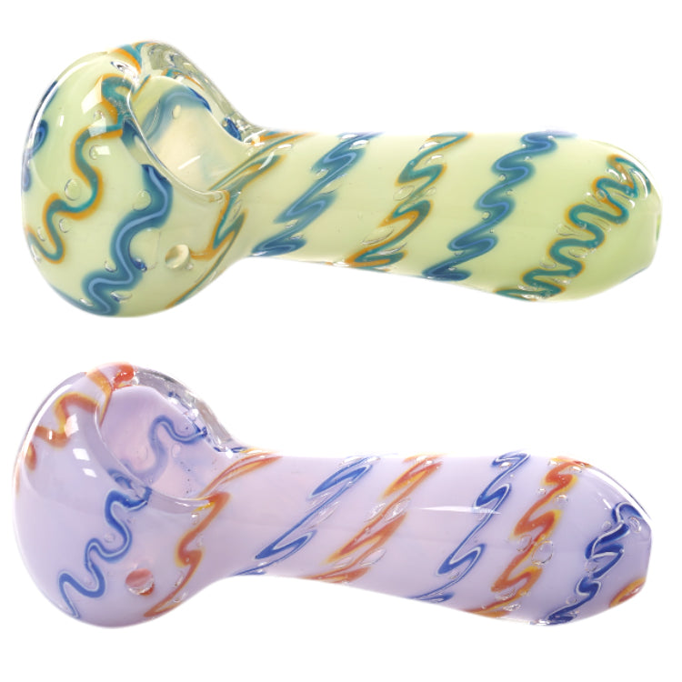 3" Slyme Frit Rod Art Work Hand Pipe (SDK665)