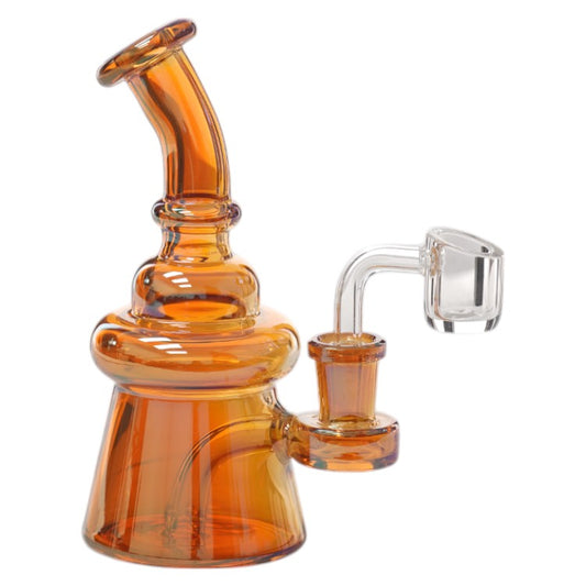 6" Stacked Rings Elevated Electroplated Water Pipe (WP5)