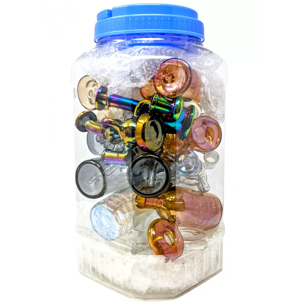 5"- 6" Assorted Designs Electroplated Bubblers (Pack of 16) (WPL16JAR)