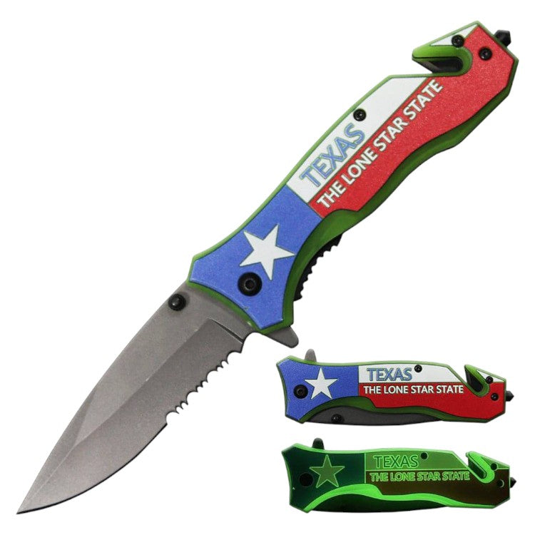 4.5" Glow In The Dark Assist-Open Rescue Knife