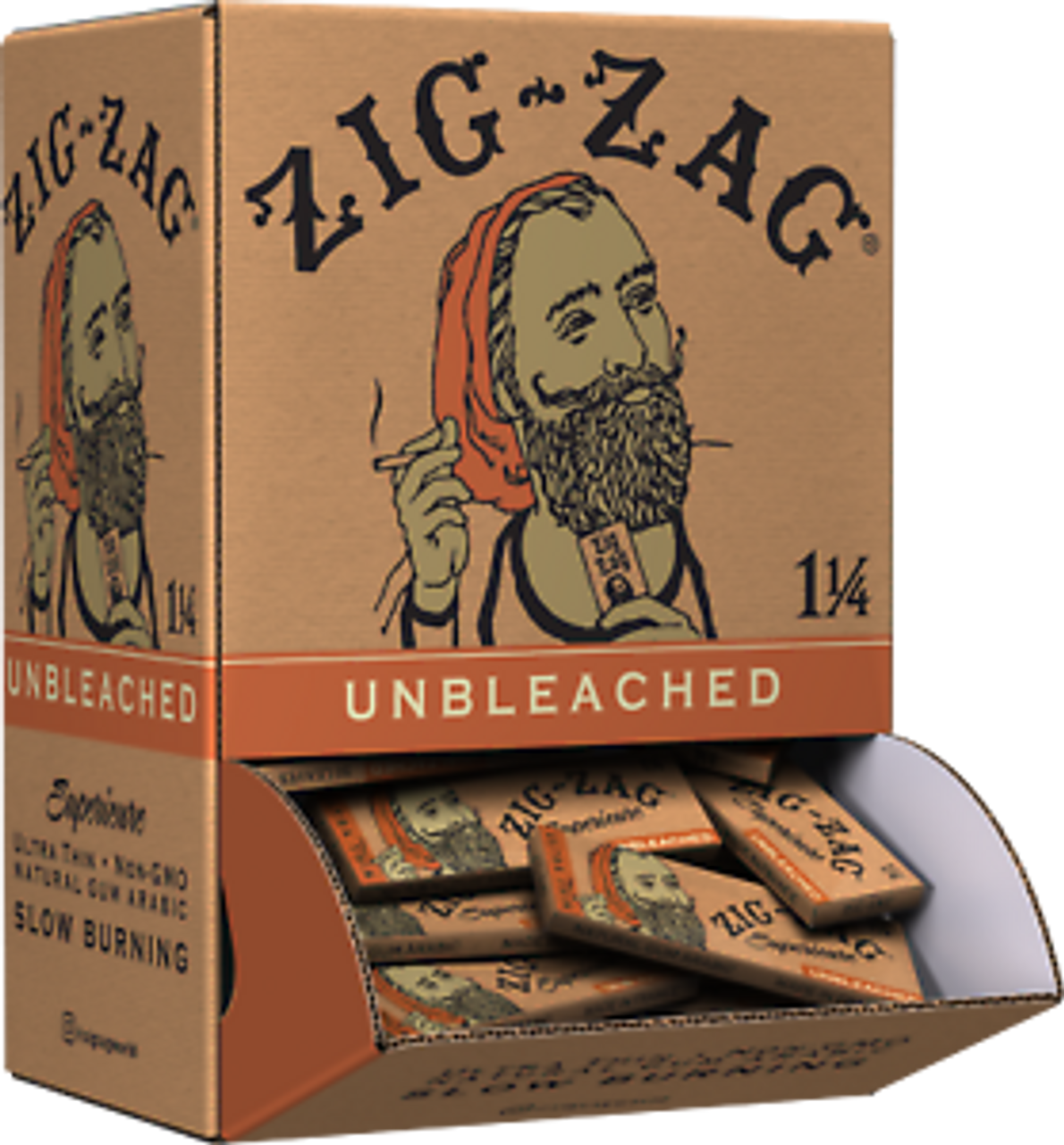 ZIG ZAG Papers Unbleached 11/4 Size Promotional Pack 48ct