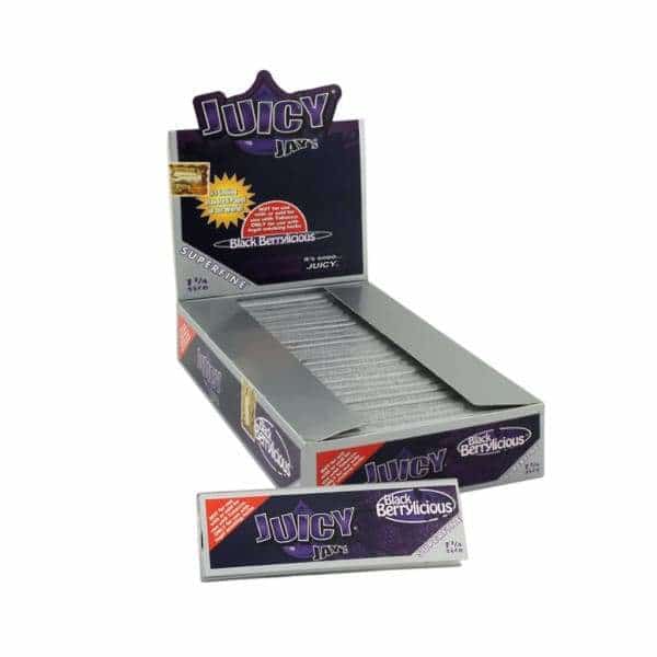 JUICY JAY'S Superfine Papers 11/4 Size Black Berrylicious 24ct
