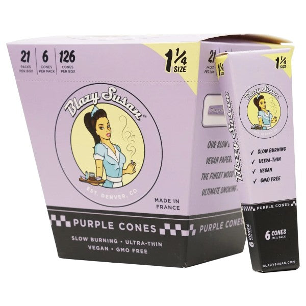 BLAZY SUSAN Purple Cones Display 11/4 Size 20/12ct