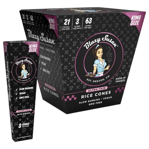 BLAZY SUSAN Rice Cones Display King Size 3/21ct