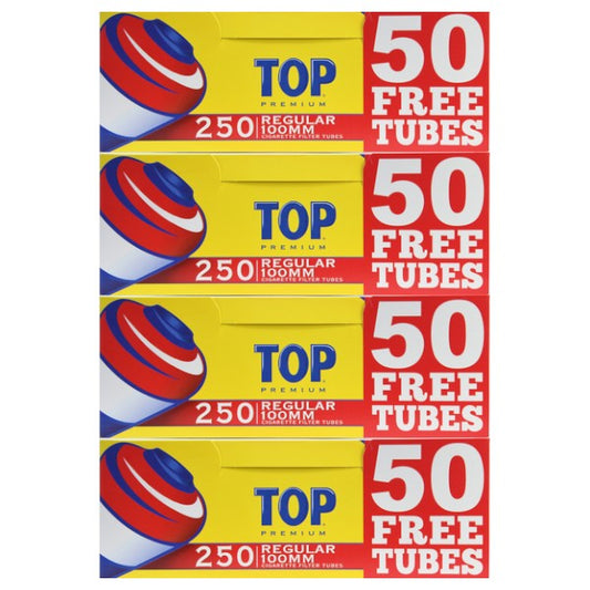 TOP Cigarette Tubes Regular 100mm 250/4ct