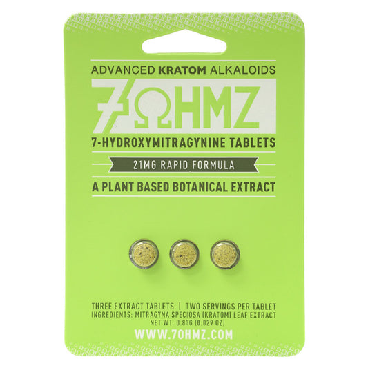 7-OHMZ Tablets & Caplets Tablets Advanced Kratom Alkaloids 21MG 3-pack