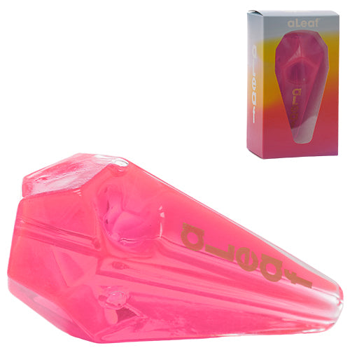 aLeaf Hand Pipe Glycerin Inside ALHP5053 (3374) Glass 5.0" - Pink