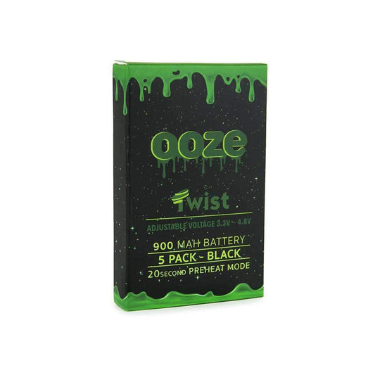 OOZE Twist Battery 900mAh 5-Pack Black 1ct