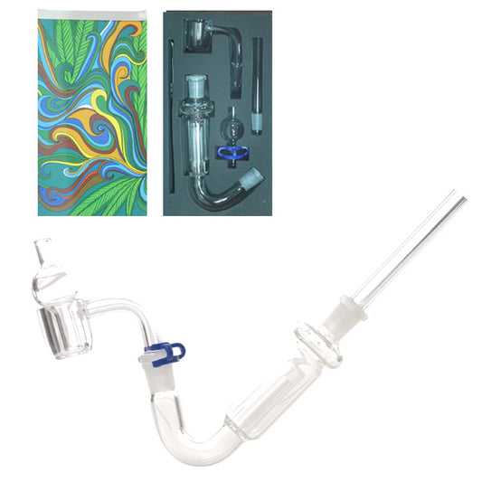 Nectar Collector 8.0" with 10mm Metal & Glas Tips Silicone Jar