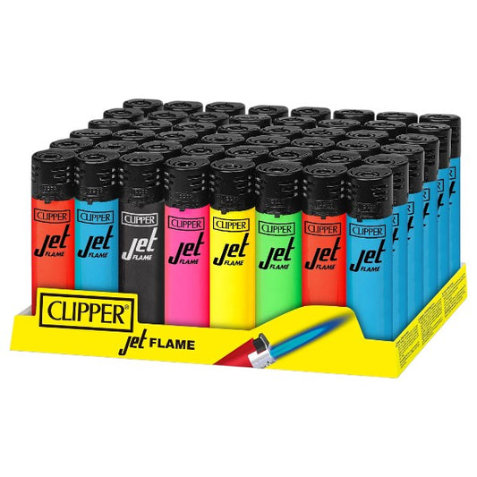 CLIPPER Jet Torch Lighter Solid Fluo 48ct