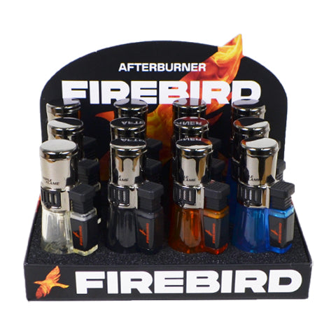 Colibri Firebird AFTERBURNER TRIPLE-FLAME LIGHTERS + DISPLAY