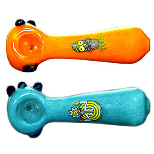 Unbranded Glass Hand Pipe 4.0" Color Tube Sticker  (4885)