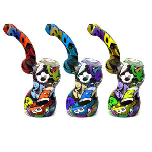 Unbranded Silicone Bubbler 5.0'' (HP017P) - 3D Printed - Assorted (5122)