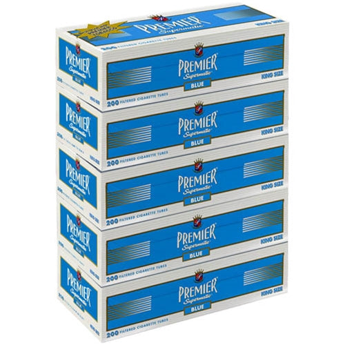 PREMIER Cigarette Tubes Blue King Size 200/5ct