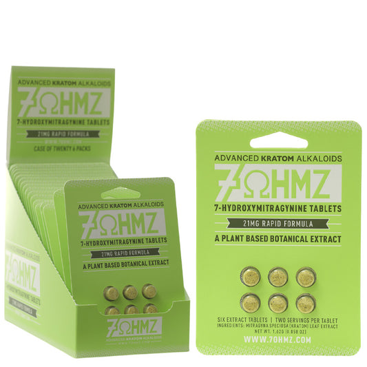 7-OHMZ Tablets & Caplets Tablets Advanced Kratom Alkaloids 21MG 6-pack
