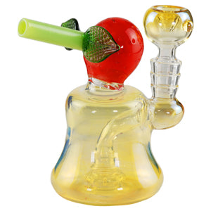Unbranded Glass Red Apple Oil Base (7112) Milky Green 6.0"