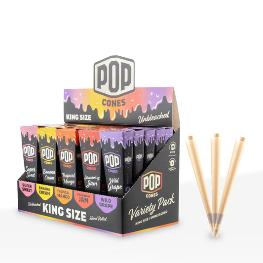 POP CONES Unbleached Cones Variety Pack 2.0 King Size 3/25ct