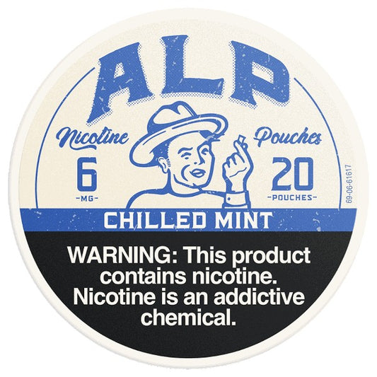 ALP Nicotine Pouches 6mg Chilled Mint  20/5ct (CA OTP Tax Paid)