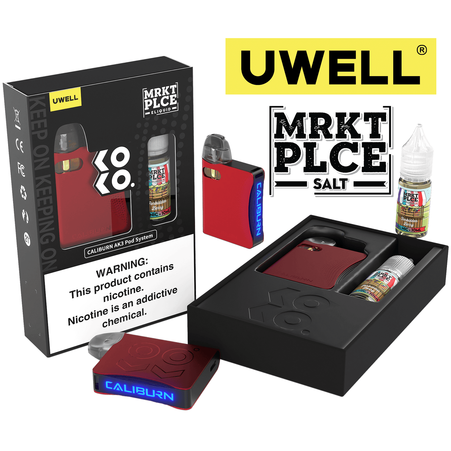 Uwell Caliburn LIQSALT 10mL 50mg Forbidden Berry