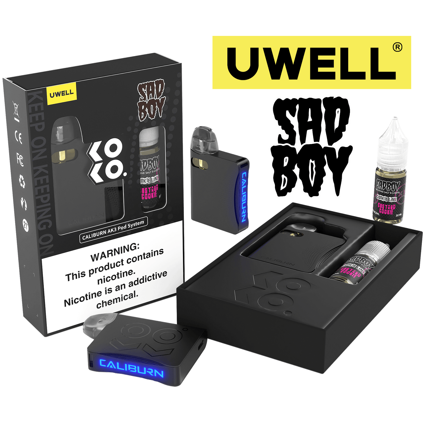 Uwell Caliburn LIQSALT 10mL 50mg Custard Cookie