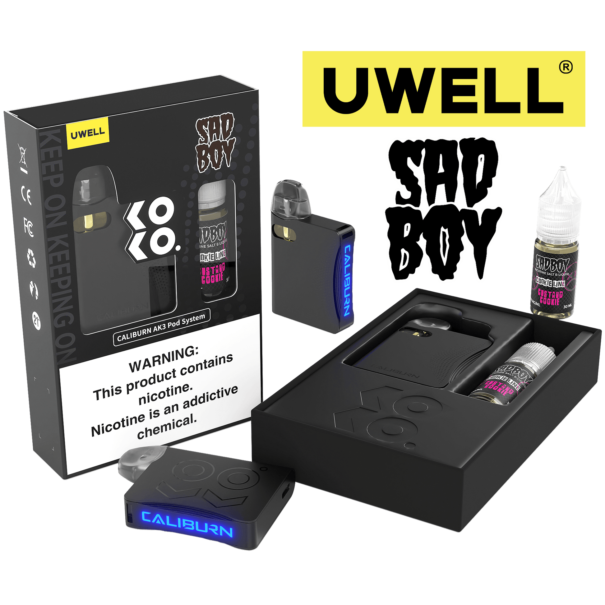 Uwell Caliburn LIQSALT 10mL 50mg Custard Cookie