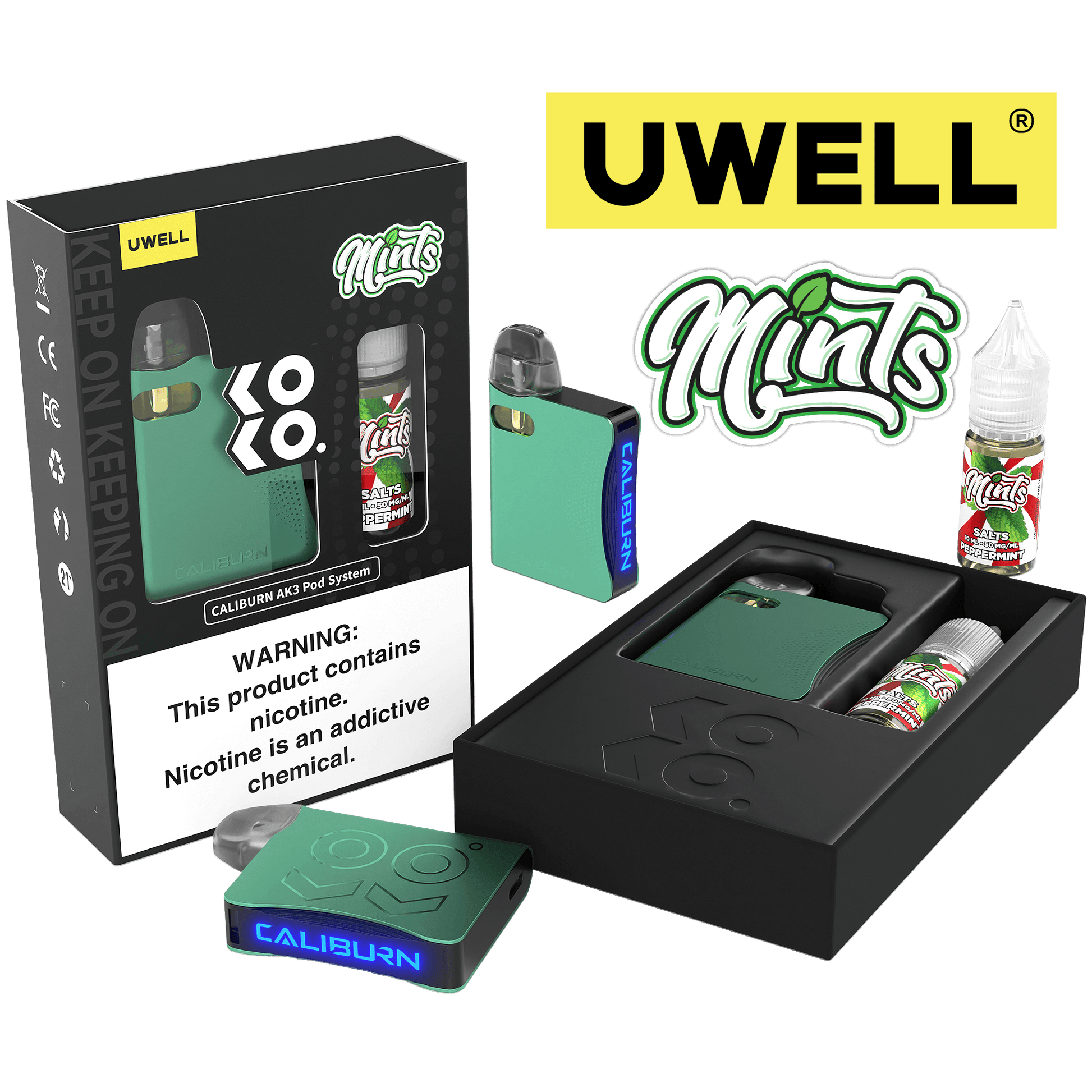 Uwell Caliburn LIQSALT 10mL 50mg Peppermint