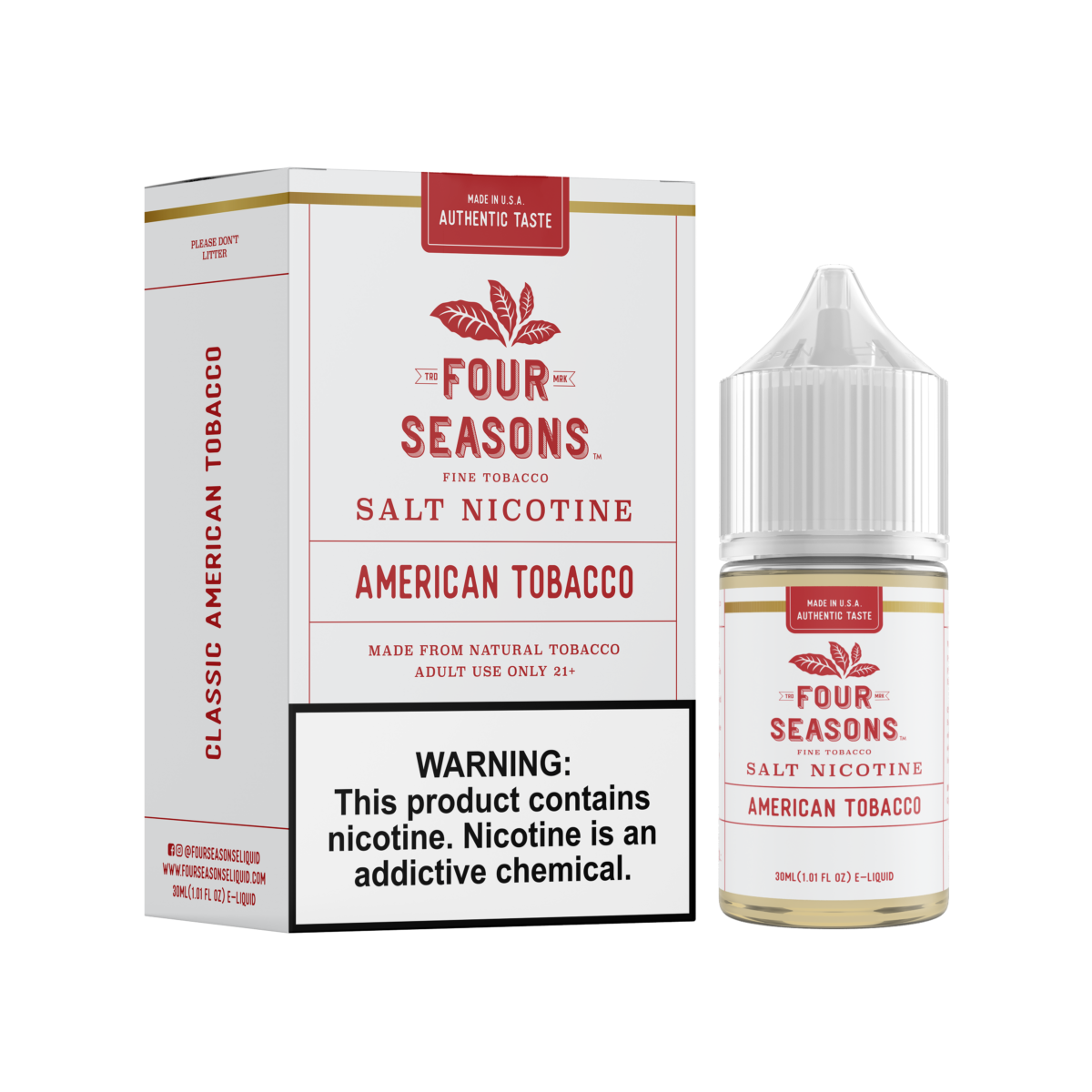 Four Seasons LIQSALT 30mL 30mg American Tobacco