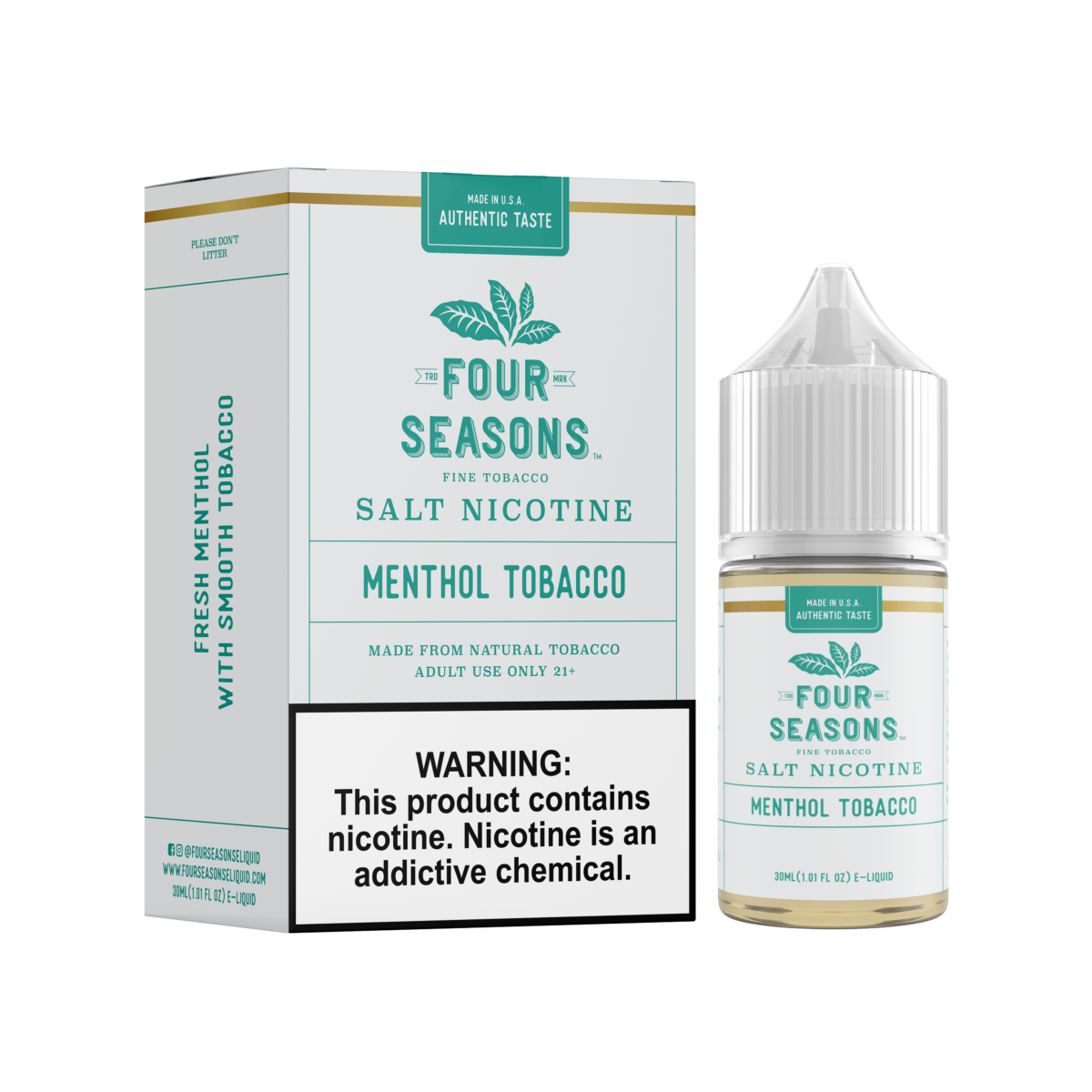 Four Seasons LIQSALT 30mL 30mg Menthol Tobacco