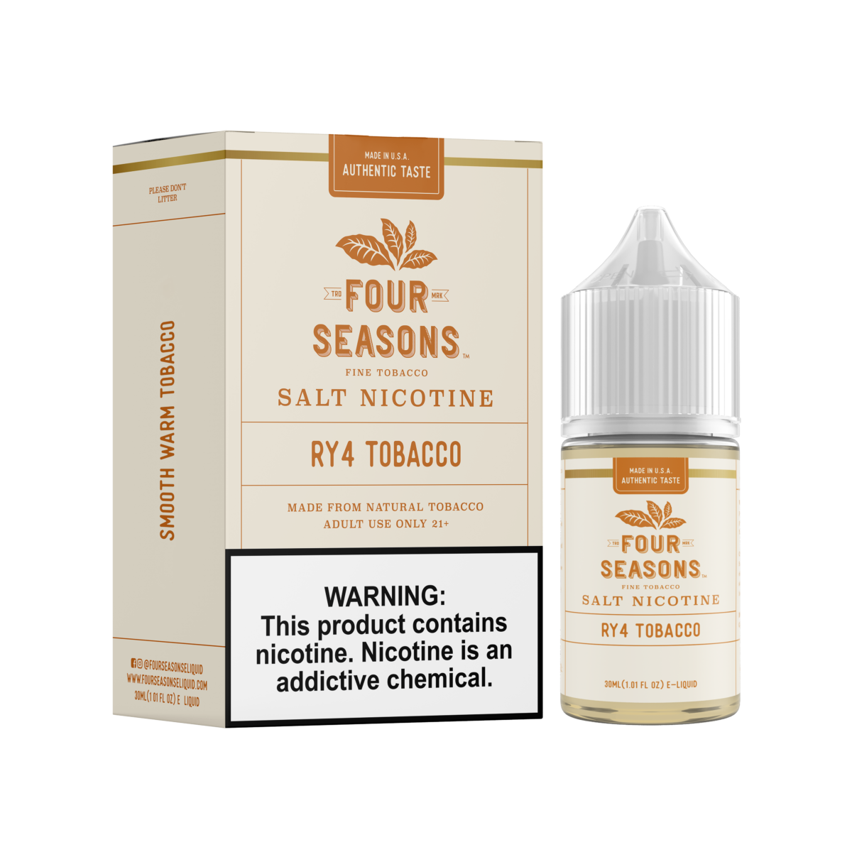 Four Seasons LIQSALT 30mL 30mg RY4 Tobacco