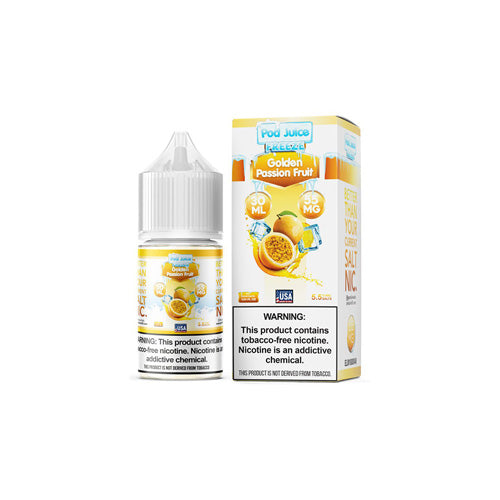 TFN Pod Juice LIQSALT 30mL 55mg Golden Passionfruit Freeze