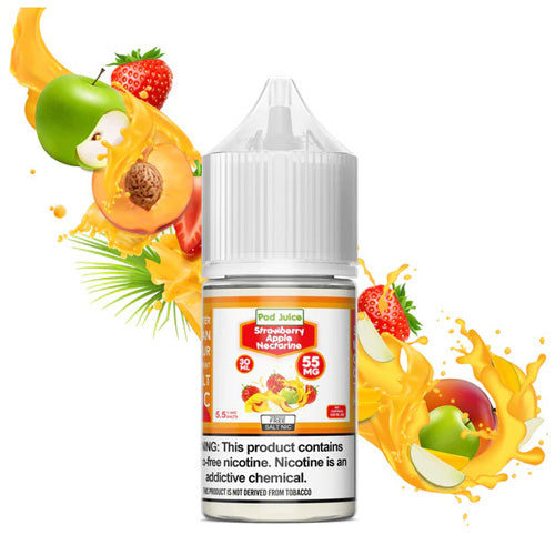 TFN Pod Juice LIQSALT 30mL 55mg Strawberry Apple Nectarine