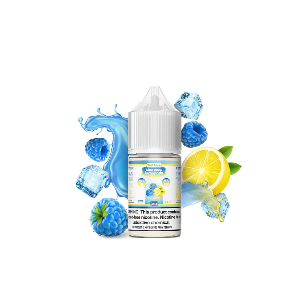 TFN Pod Juice LIQSALT 30mL 55mg Blue Razz Lemonade Freeze