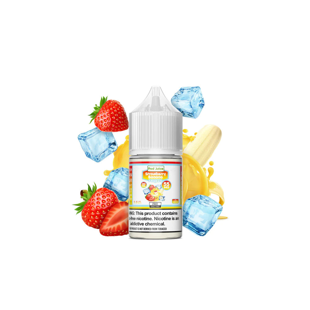 TFN Pod Juice LIQSALT 30mL 55mg Strawberry Banana Freeze