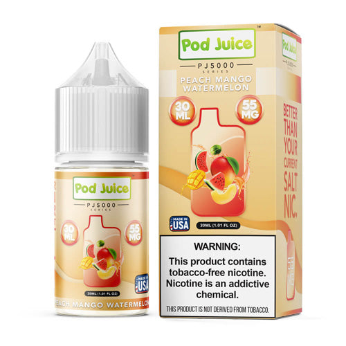 TFN PJ5000 Pod Juice LIQSALT 30mL 35mg Peach Mango Watermelon