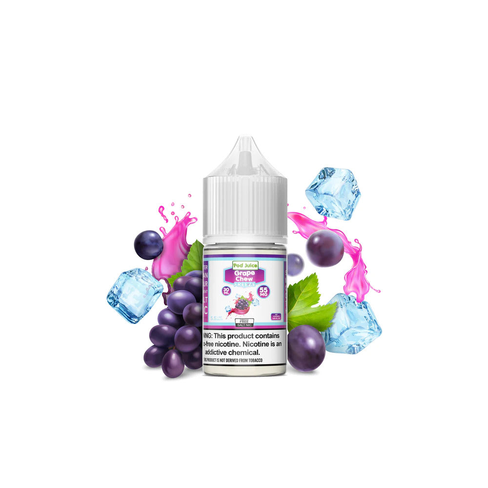 TFN Pod Juice LIQSALT 30mL 55mg Grape Chew Freeze