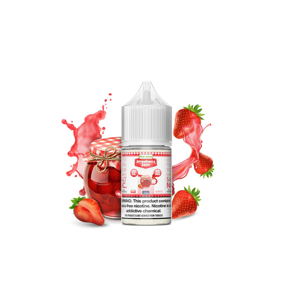 TFN Pod Juice LIQSALT 30mL 55mg Strawberry Jam