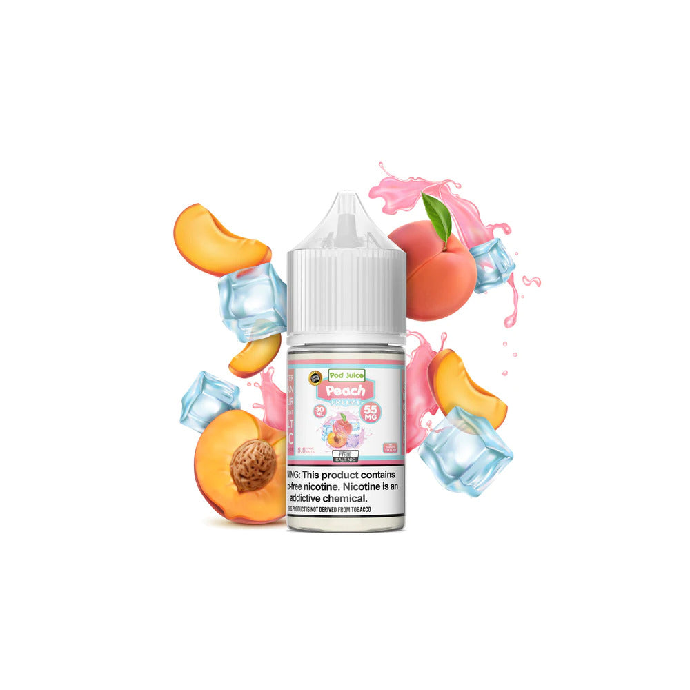 TFN Pod Juice LIQSALT 30mL 55mg Peach Freeze