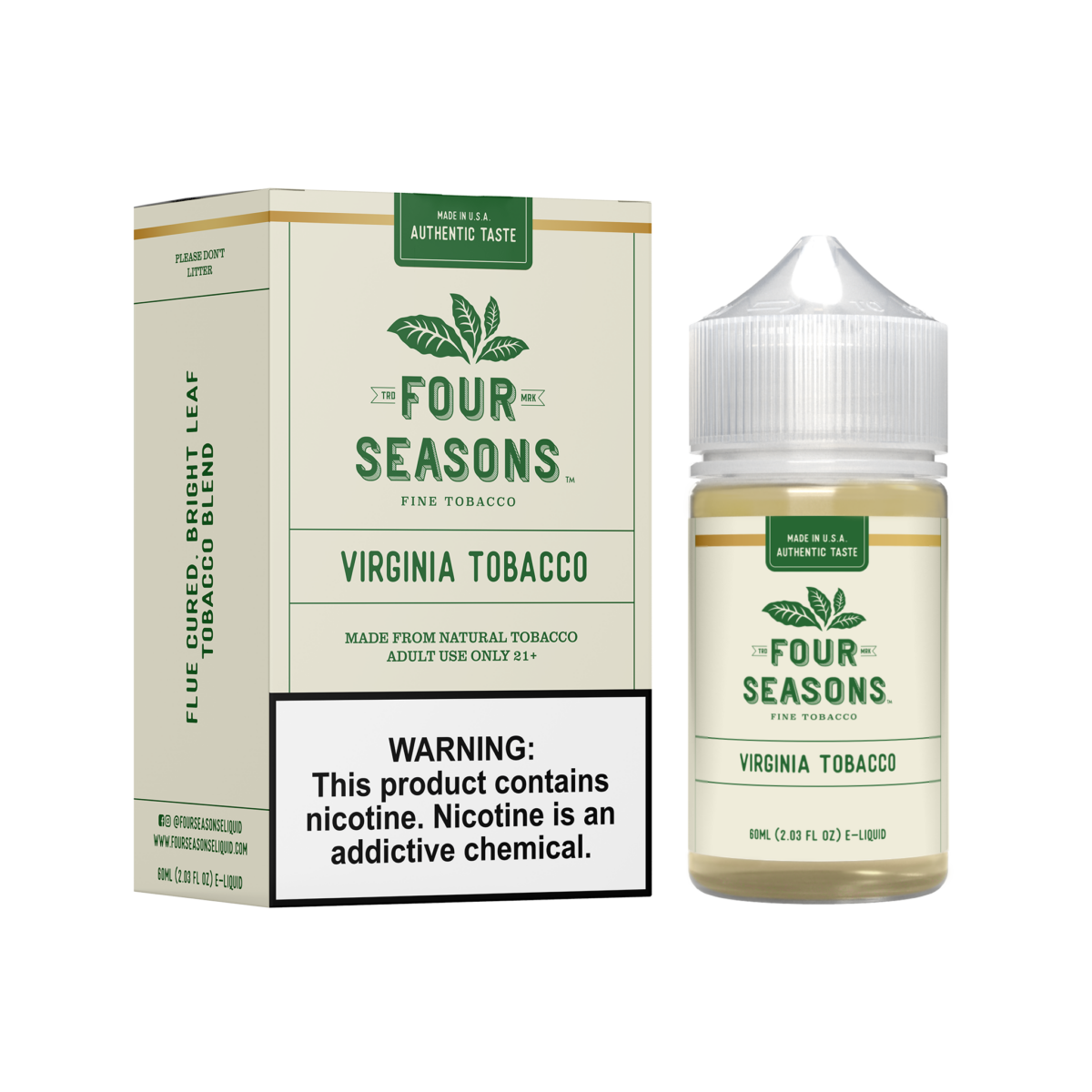 Four Seasons LIQFB 60mL 18mg Virginia Tobacco