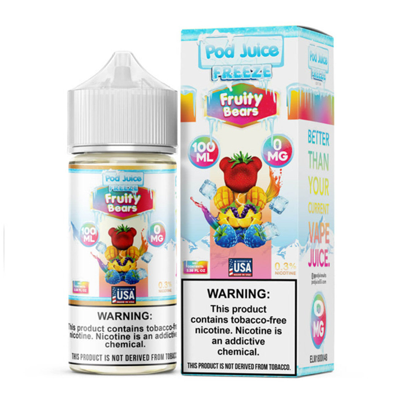 TFN Pod Juice LIQFB 100mL 03mg Fruity Bears Freeze