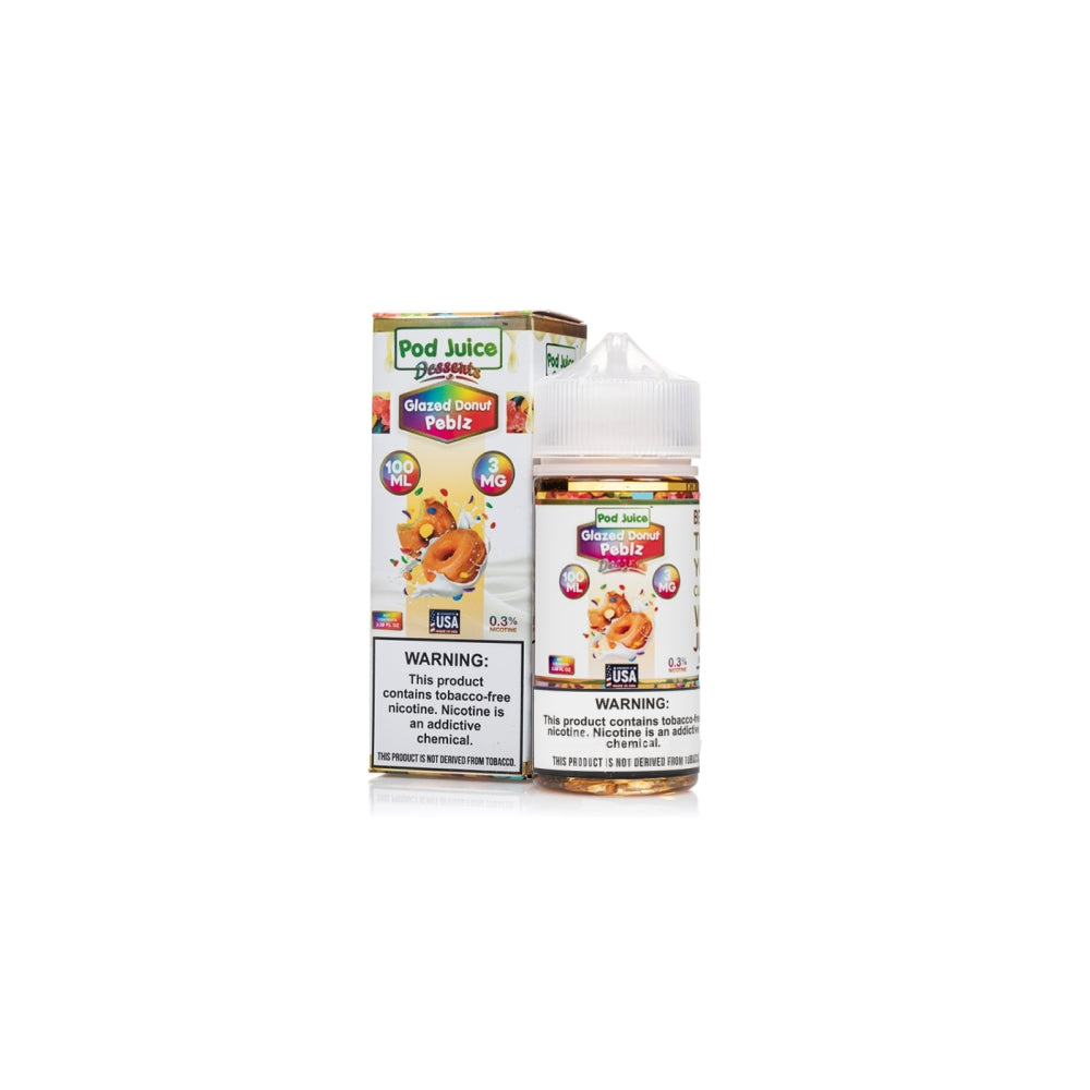 TFN Pod Juice LIQFB 100mL 03mg Glazed Donut Peblz