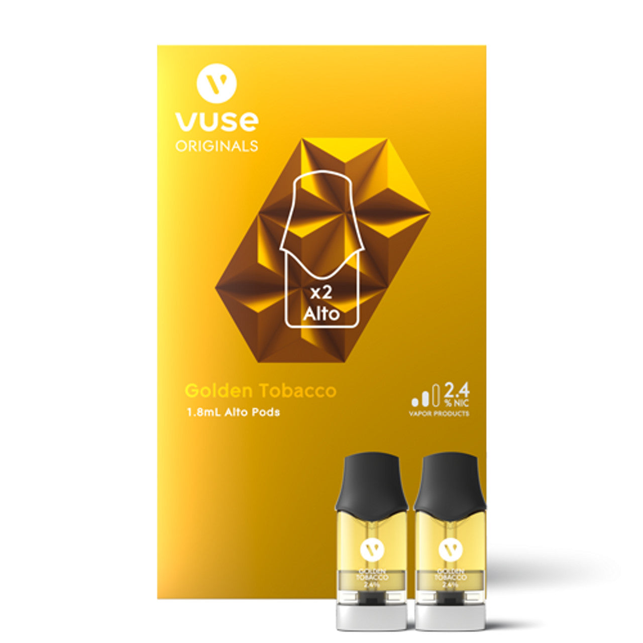 Vuse ALTO GOLDEN TOBACCO (2 Pods, 2.4% Nic)-CA